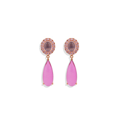 Radiant Lab-Made Gemstone Dangle Drop Earrings