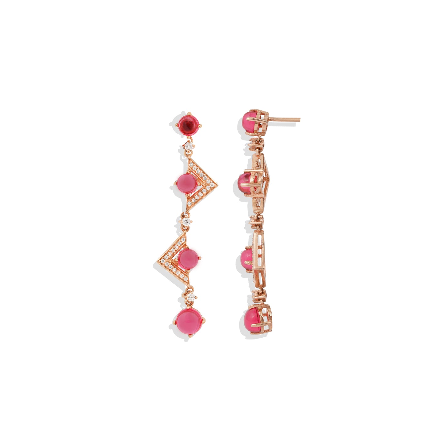 Radiant Lab-Made Gemstone Dangle Drop Earrings