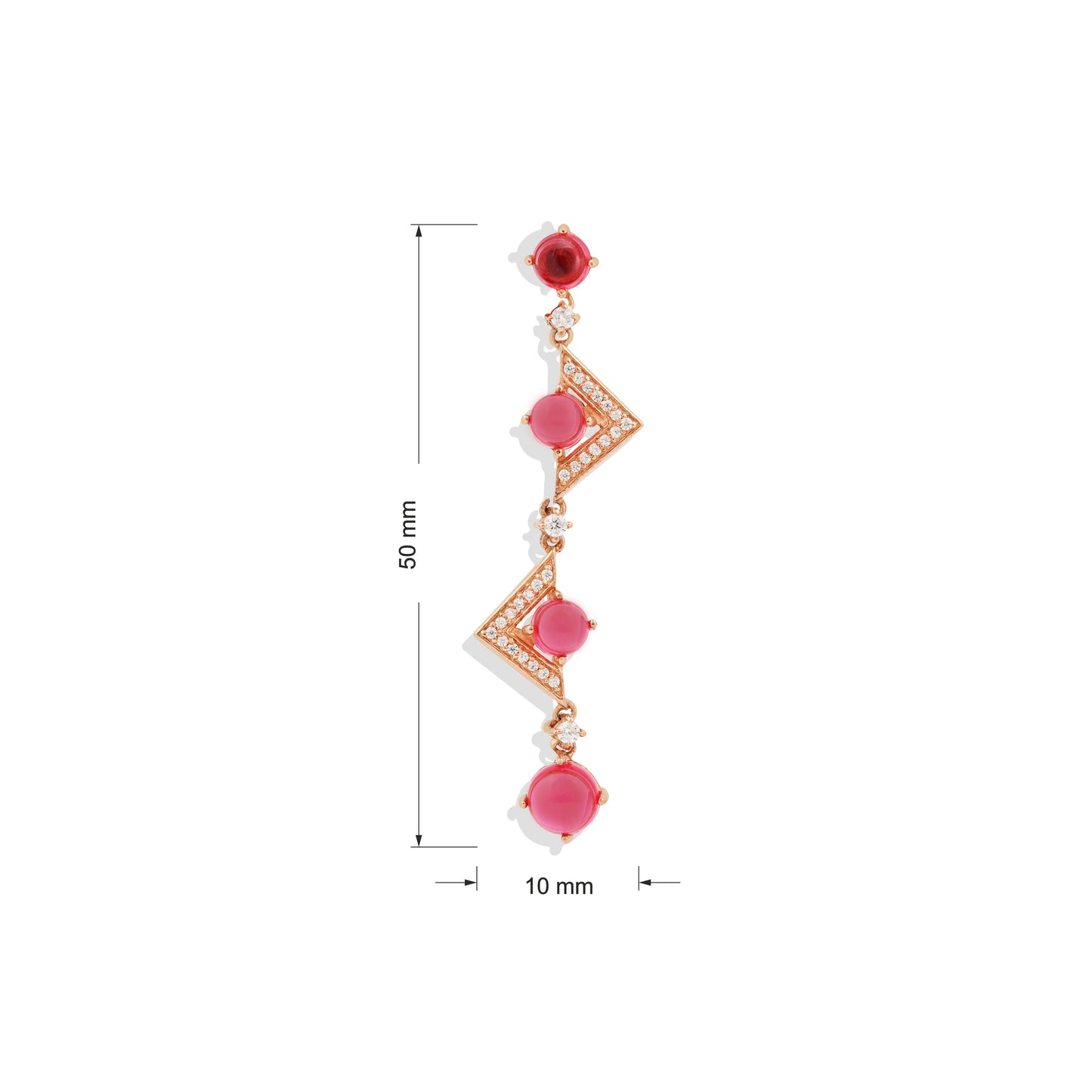 Radiant Lab-Made Gemstone Dangle Drop Earrings
