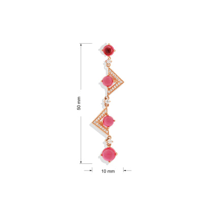 Radiant Lab-Made Gemstone Dangle Drop Earrings