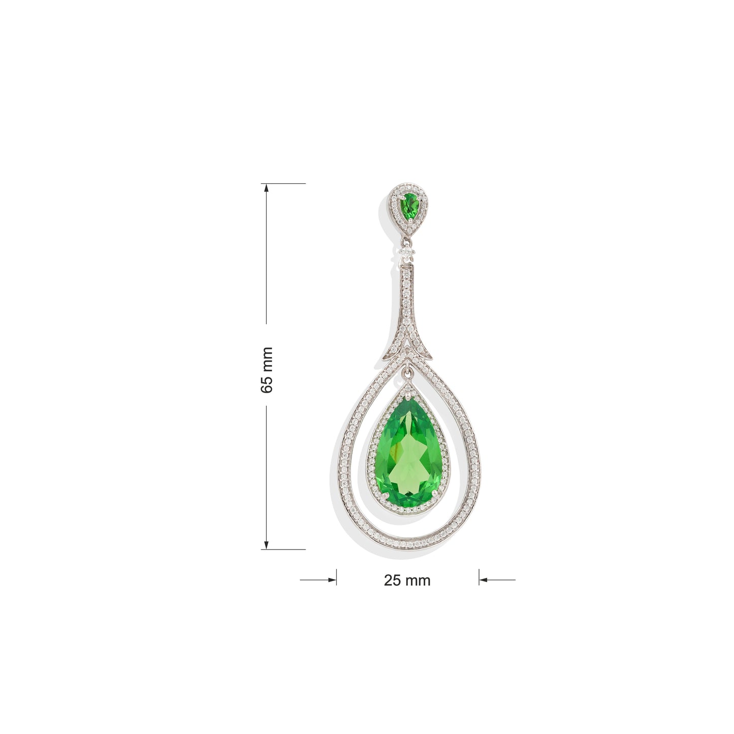 Radiant Lab-Made Gemstone Dangle Drop Earrings