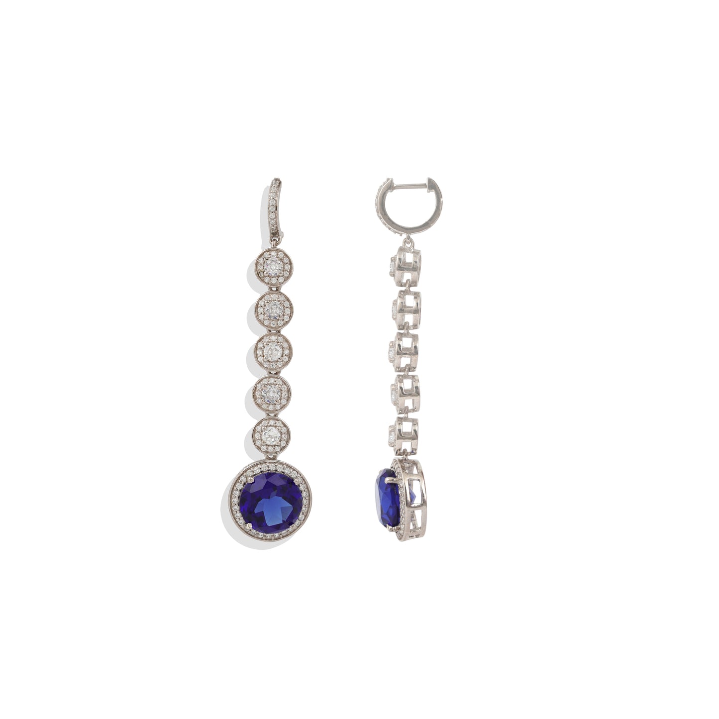 Radiant Lab-Made Gemstone Dangle Drop Earrings