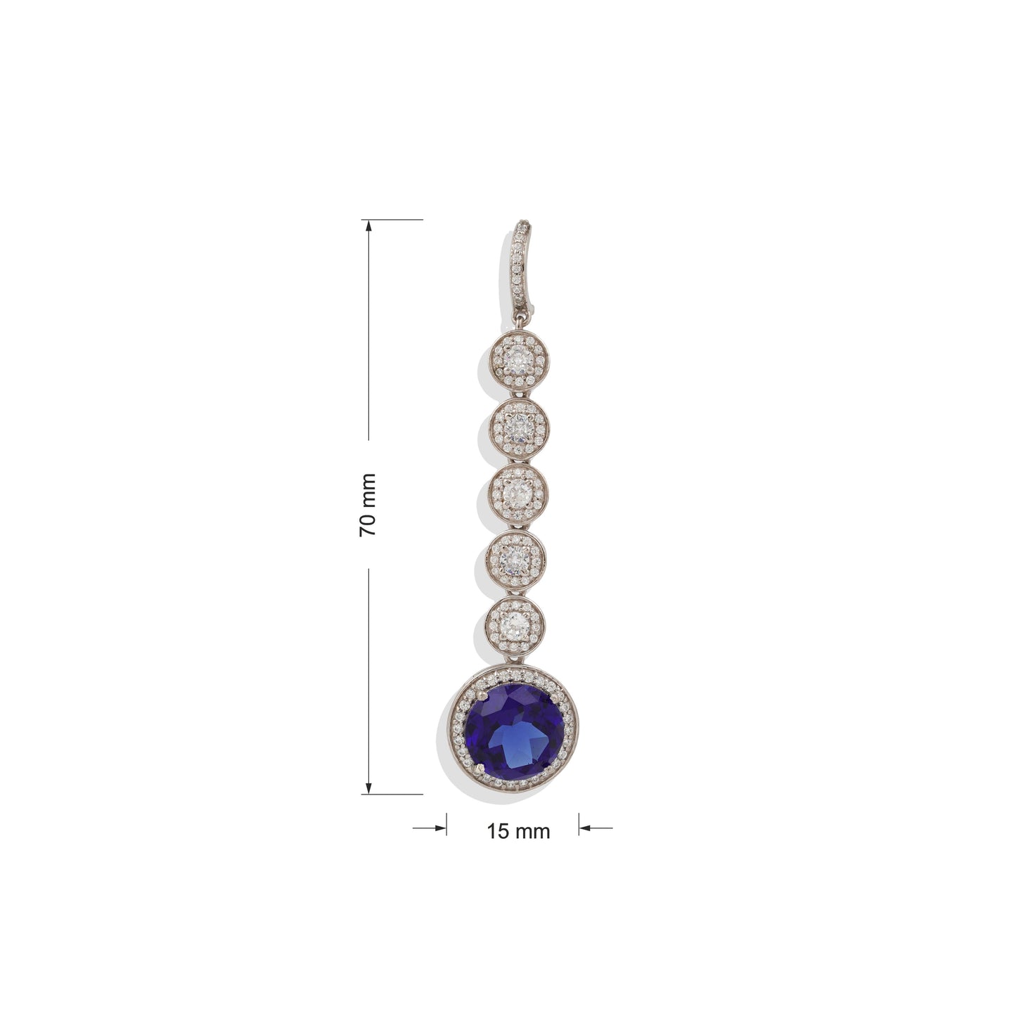 Radiant Lab-Made Gemstone Dangle Drop Earrings