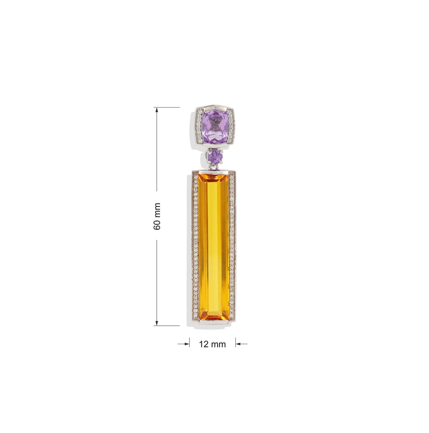 Radiant Lab-Made Gemstone Dangle Drop Earrings