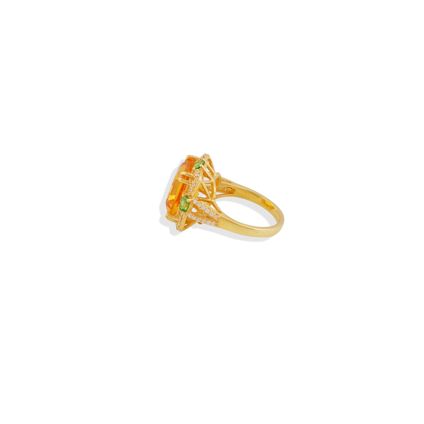 High Quality 925 Sterling Silver Elegant Statement Cocktail Ring for glamorous Ladies