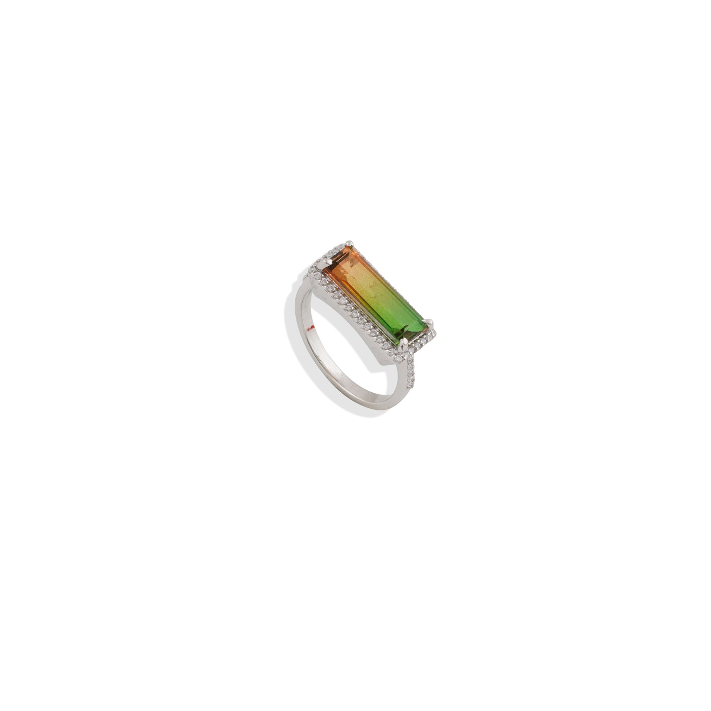 Elegant Bi-Color Gemstones Ring in 925 Sterling Silver – Statement Cocktail Jewelry