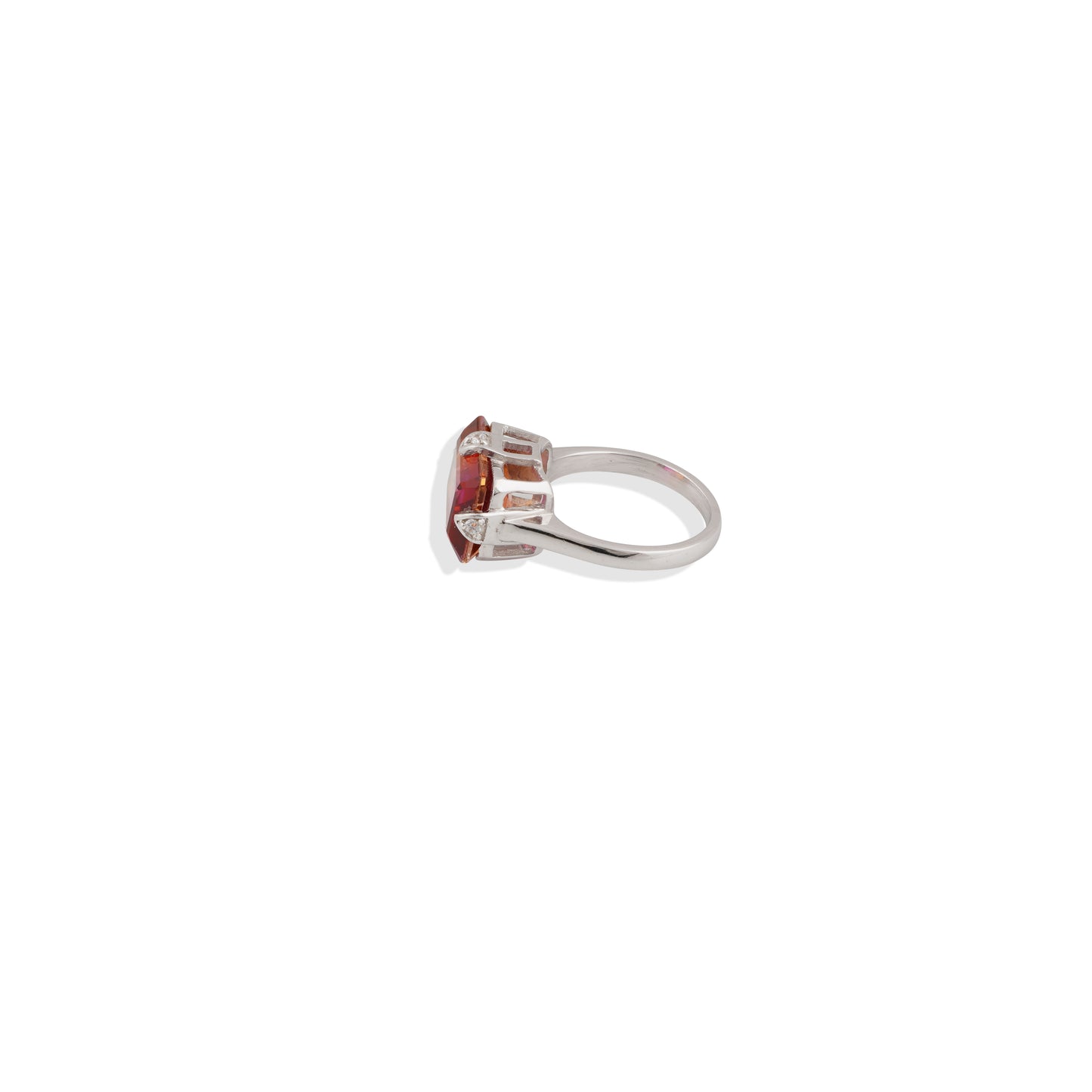 Watermelon Ombre  Ring – 925 Sterling Silver, Baguette Cut, Statement Cocktail Ring – Limited Edition 🔥