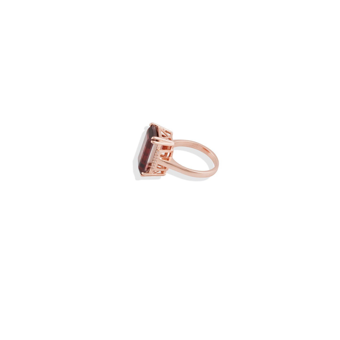 🔥 Garnet Red Baguette Ring – 925 Sterling Silver, Statement Cocktail Ring – Limited Stock! 🔥