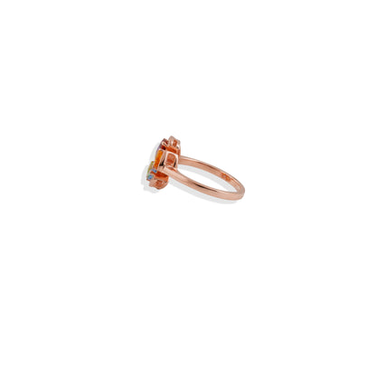 Multi colors Gemstone Flower shape rings.