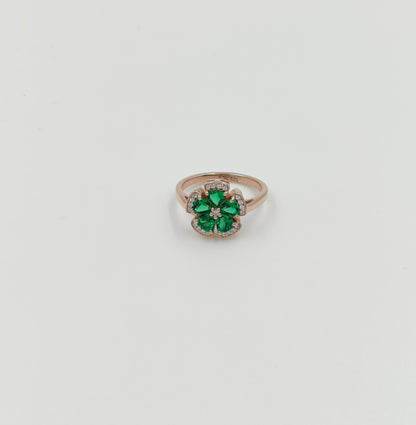 Multi colors Gemstone Flower shape rings.