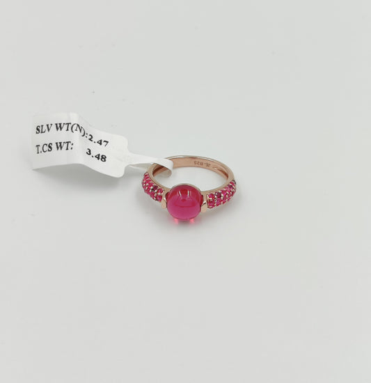 ✨925 Sterling Silver Gemstone Ring – Blue Topaz, Green Onyx & Ruby – Trendy Statement Ring – Perfect Gift for Her ✨