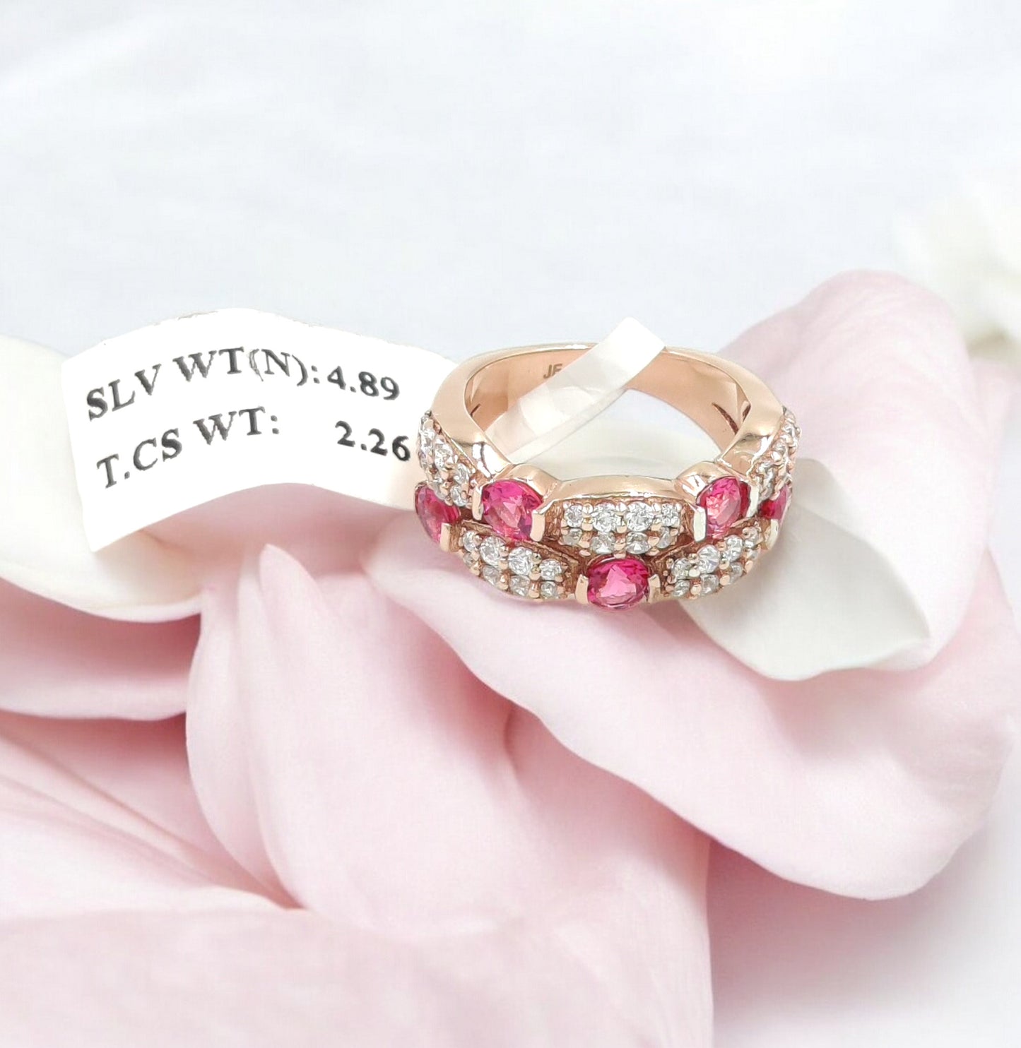 Lab made Ruby Gemstones Sterling Silver Ring