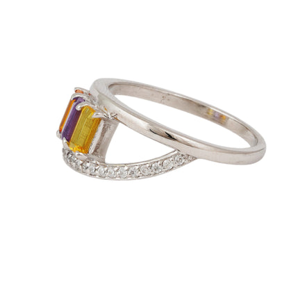 Vibrant Multi-Gemstone Ring - 925 Sterling Cocktail Ring - Limited Stock!