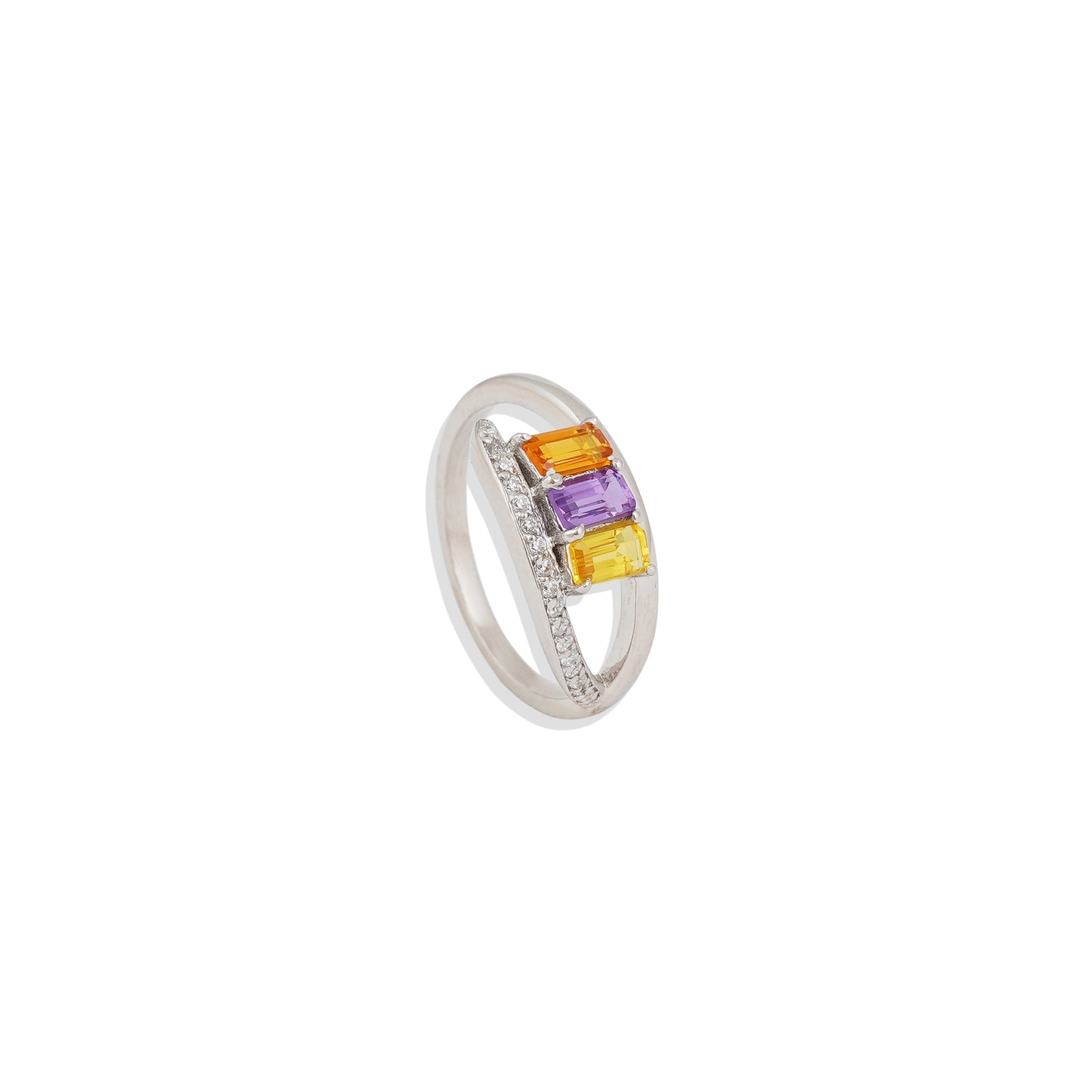 Vibrant Multi-Gemstone Ring - 925 Sterling Cocktail Ring - Limited Stock!