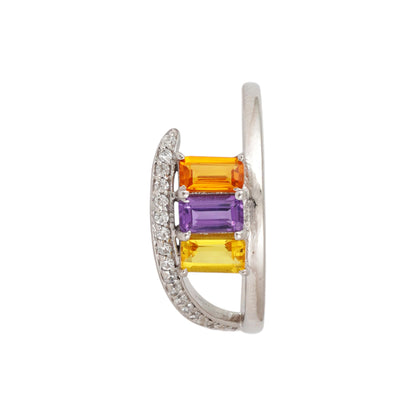 Vibrant Multi-Gemstone Ring - 925 Sterling Cocktail Ring - Limited Stock!