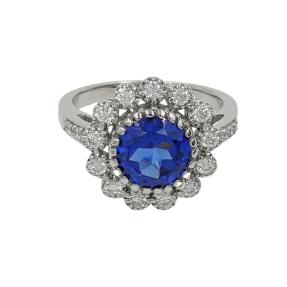 925 Sterling Silver – Vintage-Inspired Cocktail  Round shaped Ring – Limited Stock!