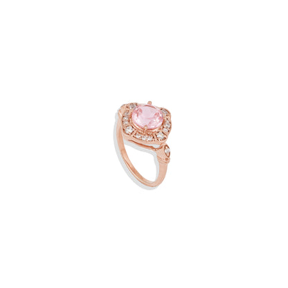 925 Sterling Silver Halo Gemstone Ring – Blue Sapphire, Emerald Green, Ruby Red, & Rose Quartz – Vintage-Inspired Statement Ring – Limited Stock!