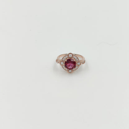 925 Sterling Silver Halo Gemstone Ring – Blue Sapphire, Emerald Green, Ruby Red, & Rose Quartz – Vintage-Inspired Statement Ring – Limited Stock!