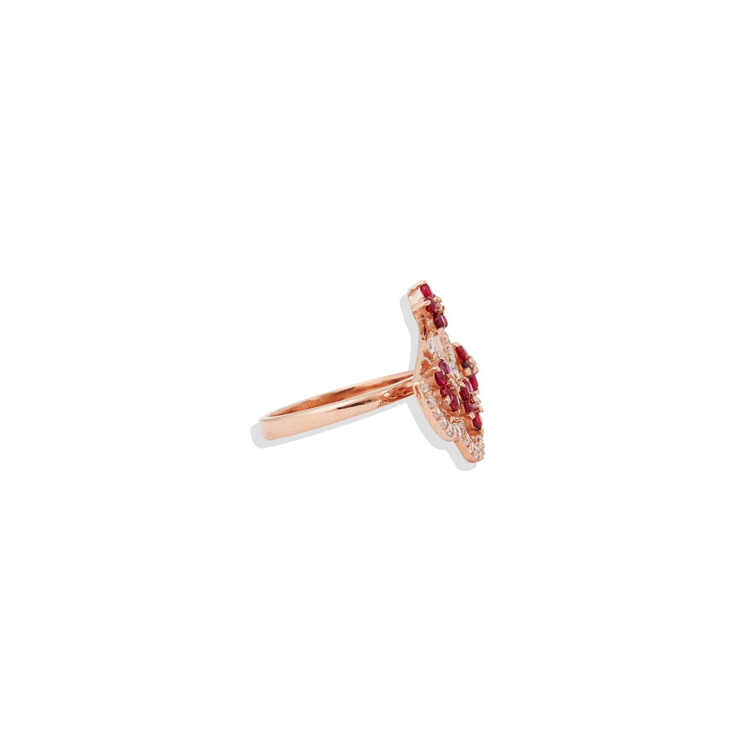 Lab made Ruby Gemstones Sterling Silver Ring