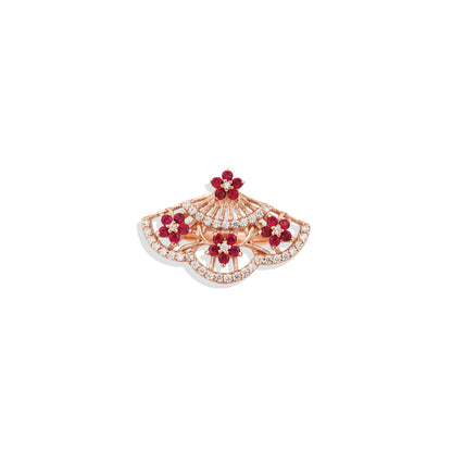 Lab made Ruby Gemstones Sterling Silver Ring
