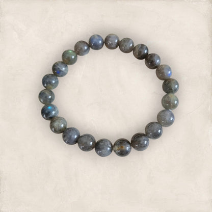 AAA+Quality 100% Natural & Authentic AAA+ Natural Labradorite 8mm Bracelet for Manifestation ,Transformation ,Protection,Intuition, Spiritual Awakening, Energy Shield, Unisex