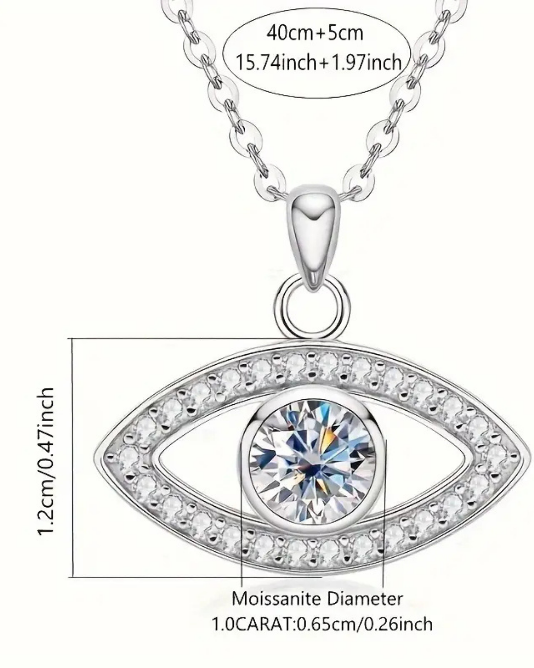 Evil Eye Pendant in 925 Sterling Silver – Protection &amp; Elegance in One