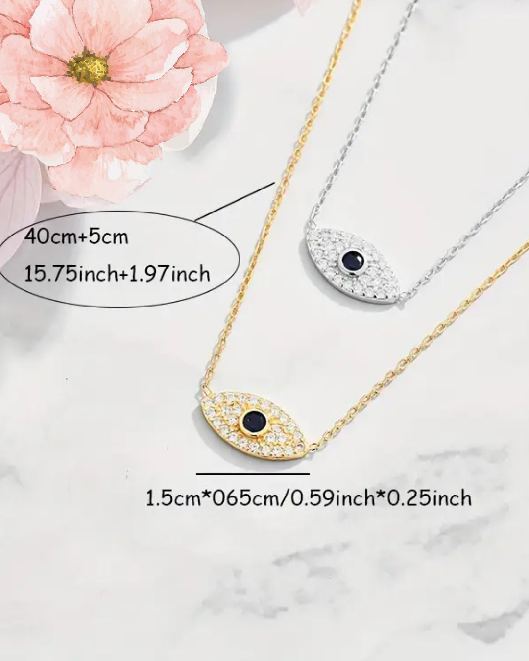 Evil Eye Pendant in 925 Sterling Silver – Protection & Elegance in One