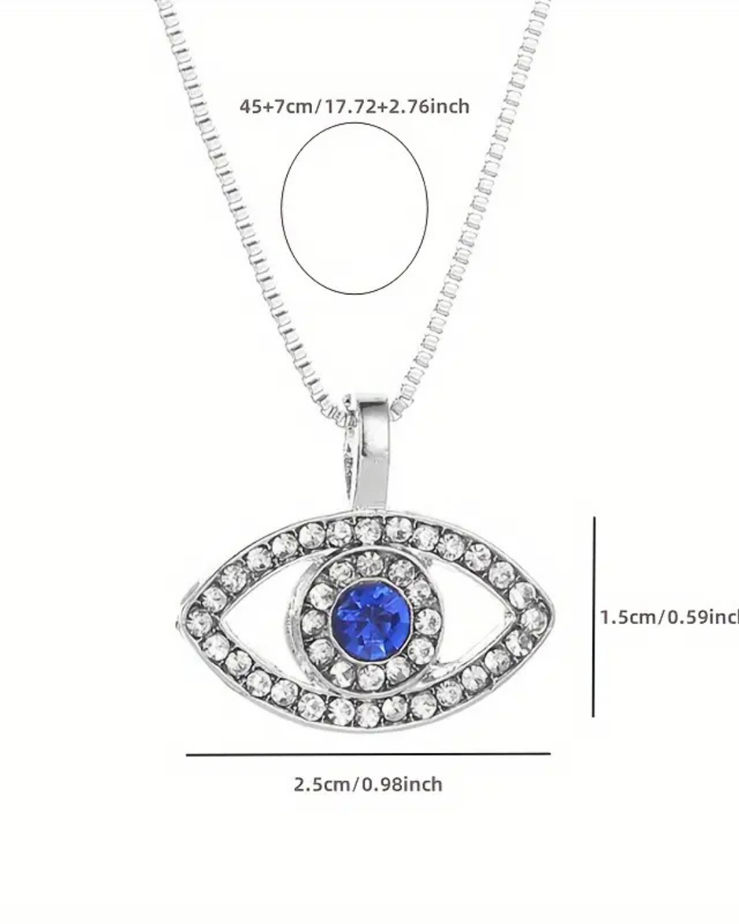 Evil Eye Pendant in 925 Sterling Silver – Protection & Elegance in One