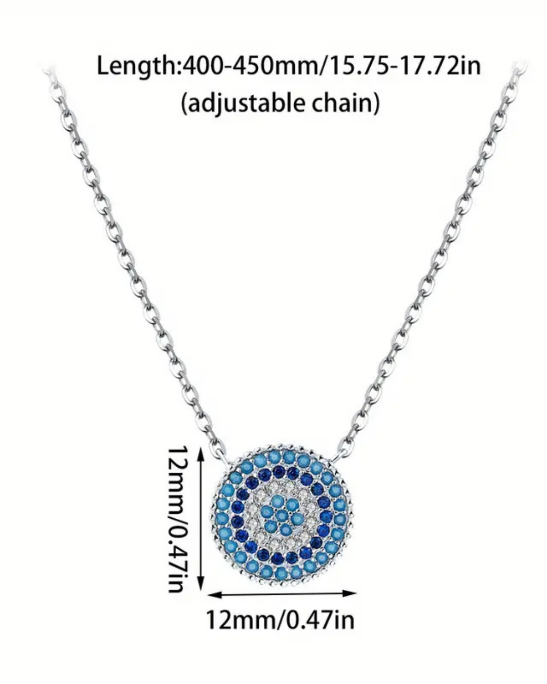 Evil Eye Pendant in 925 Sterling Silver – Protection & Elegance in One