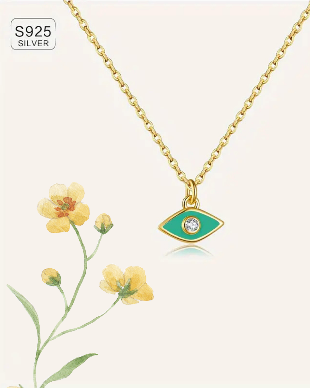 Evil Eye Pendant in 925 Sterling Silver – Protection &amp; Elegance in One