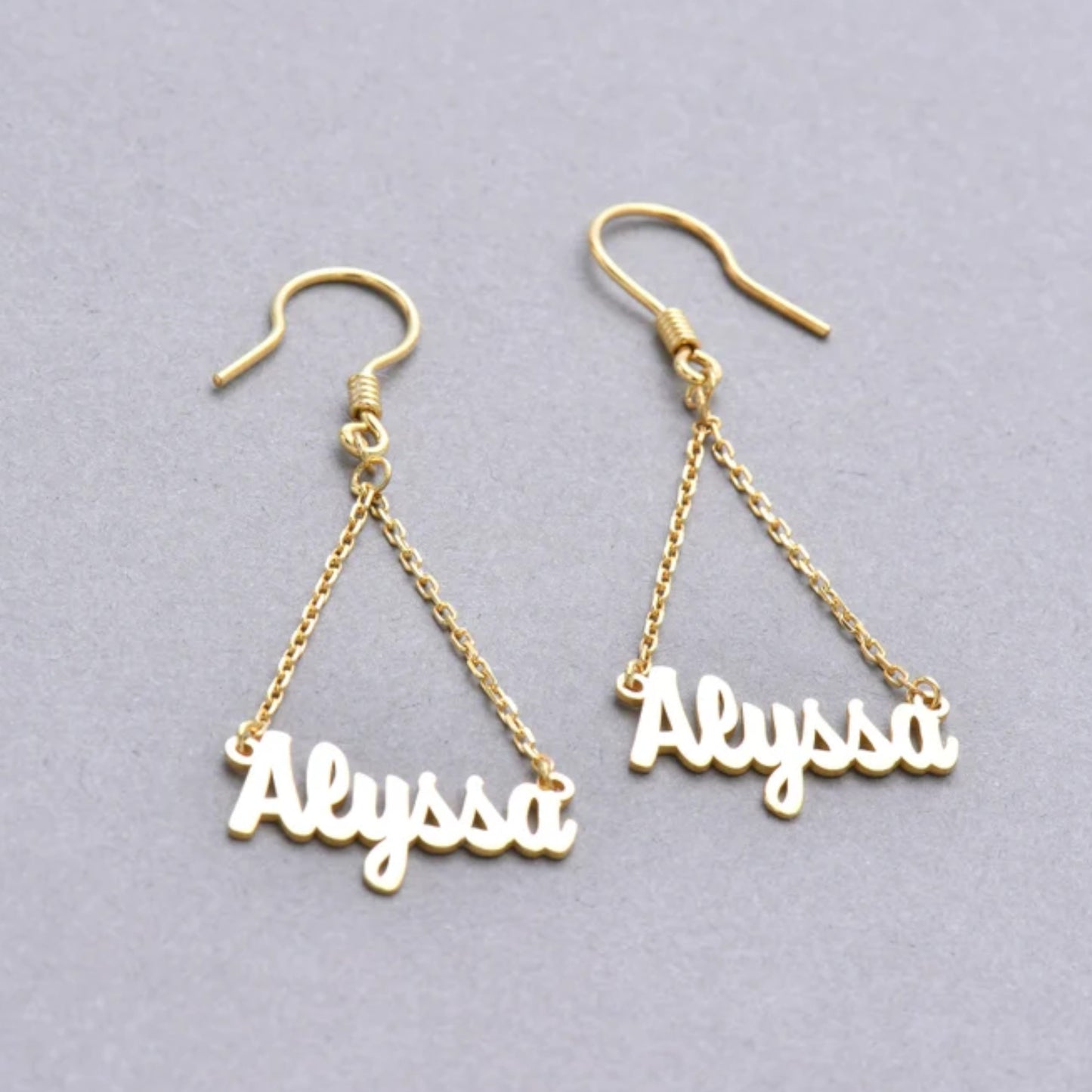 Dainty Name Earrings - Personalised Gifts