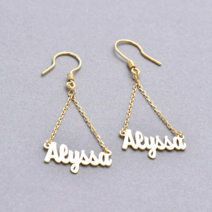 Dainty Name Earrings - Personalised Gifts