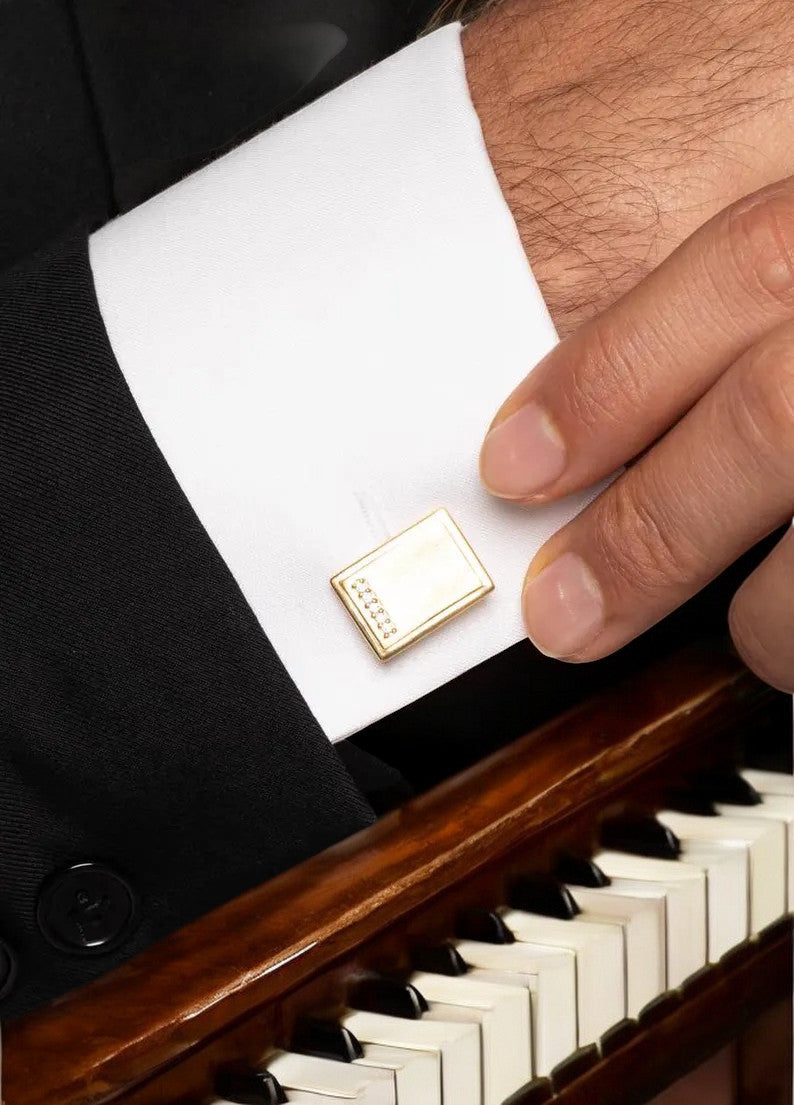 Rectangle Pave Diamond (CZ) Cufflinks