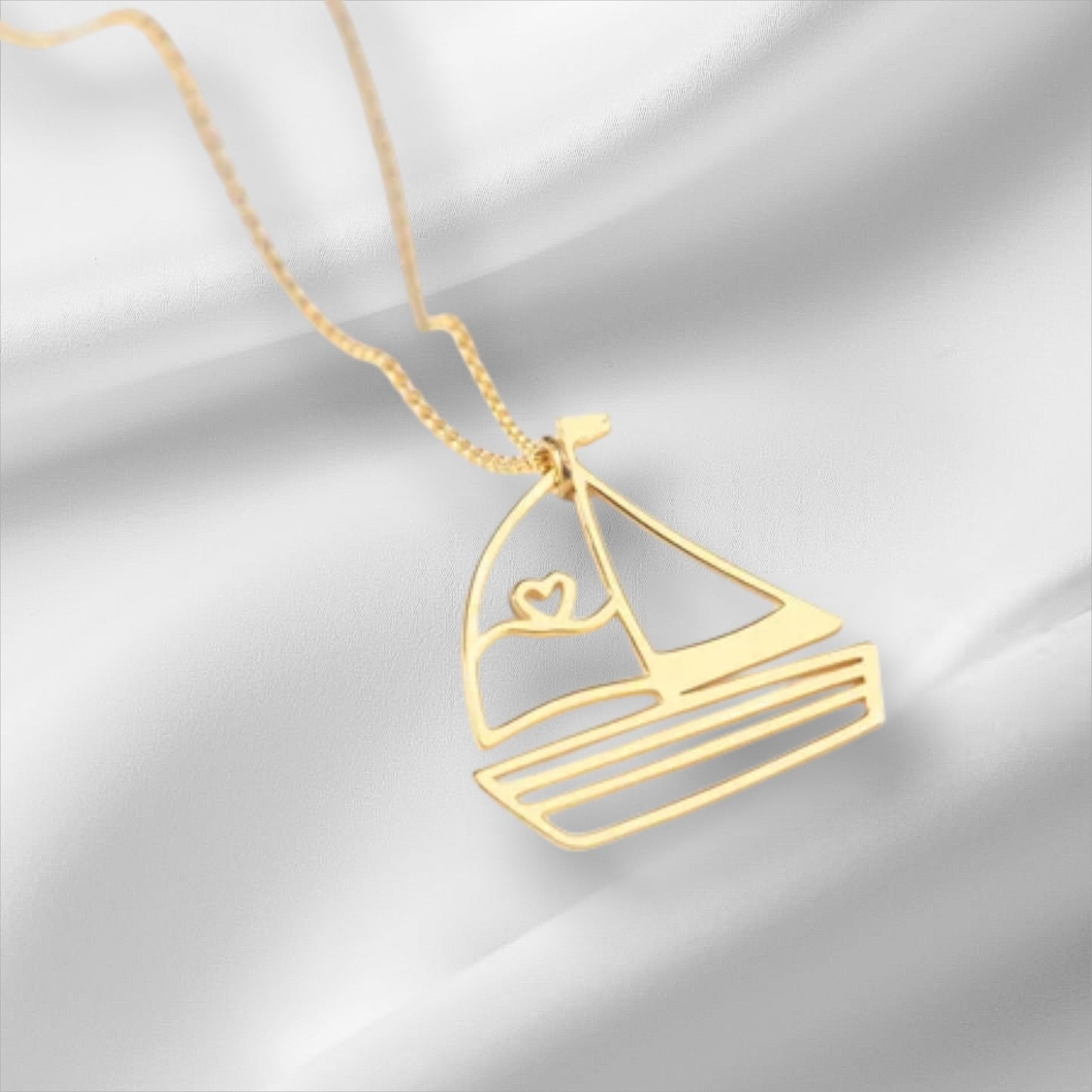 High Quality 925 Sterling Silver - Sail Boat Pendant