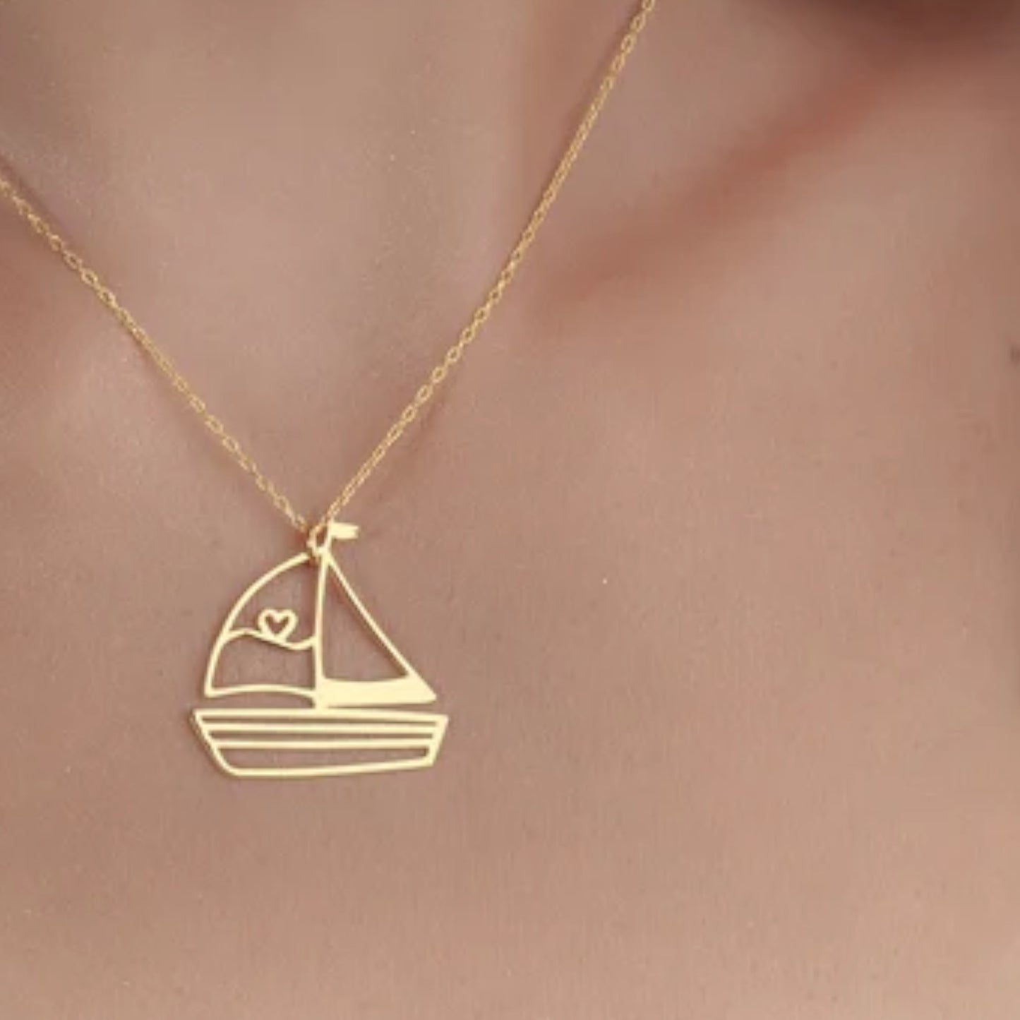 High Quality 925 Sterling Silver - Sail Boat Pendant
