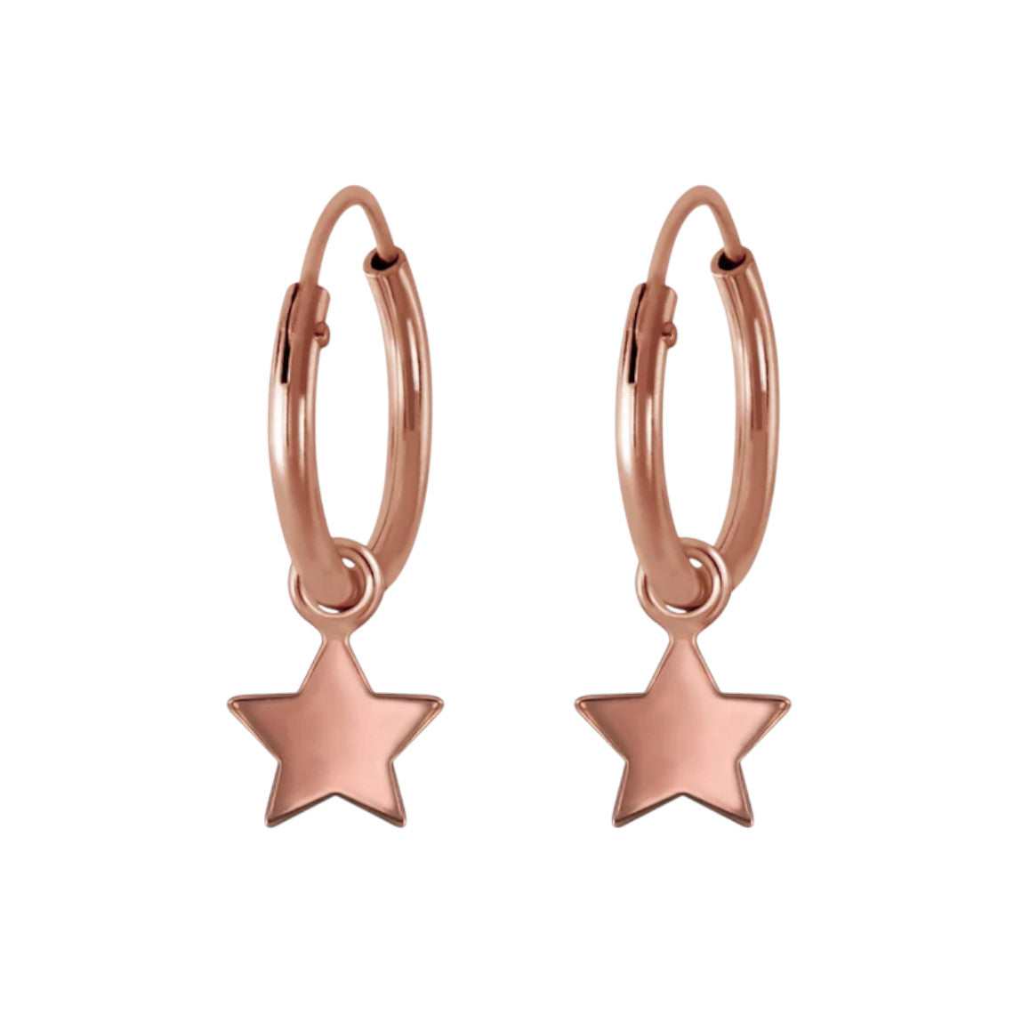 Star dangle hoop earrings