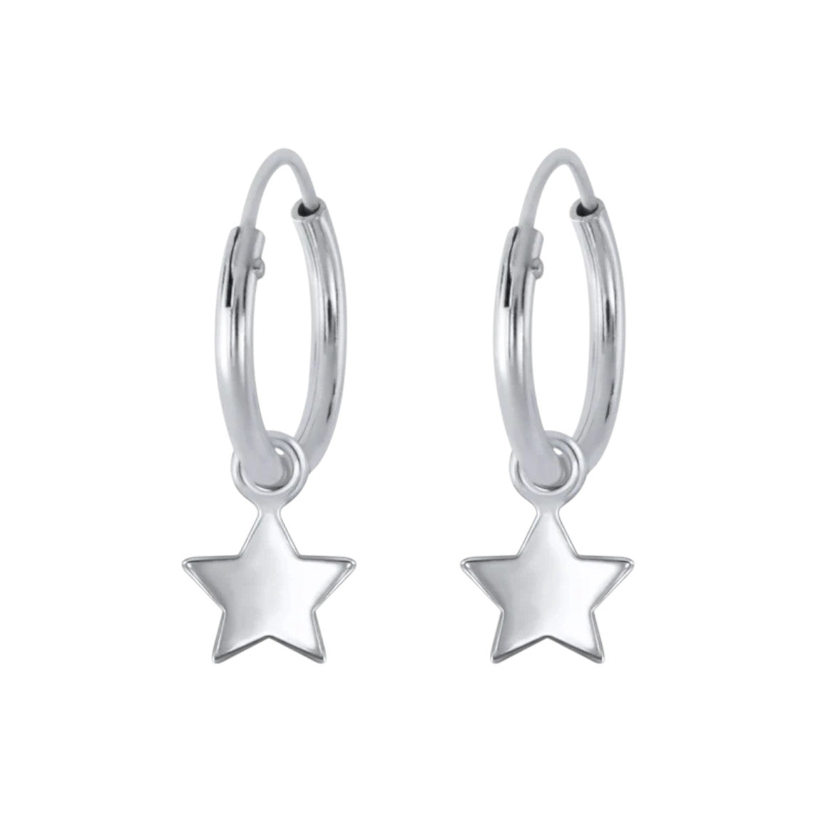Star dangle hoop earrings
