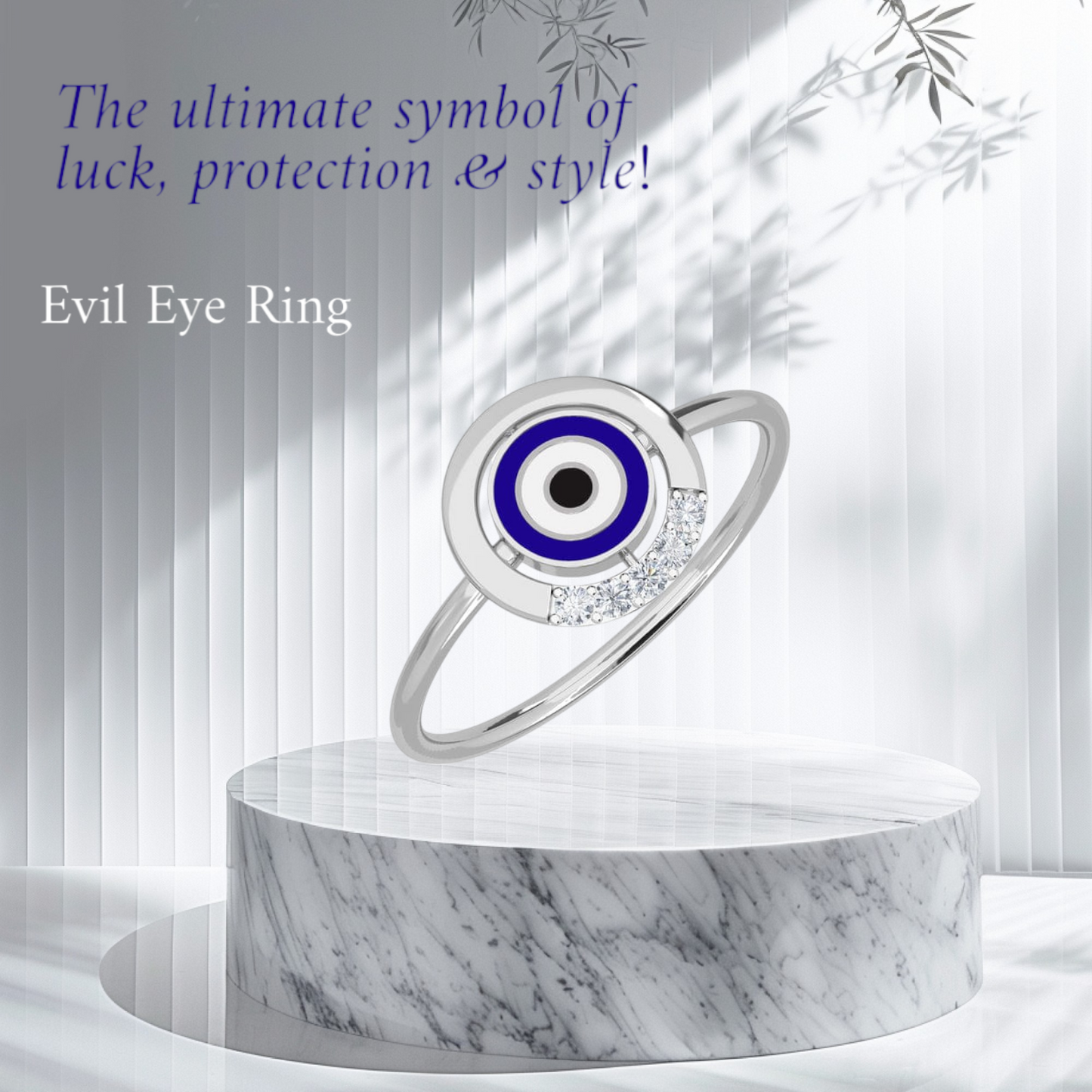 Evil Eye Ring in 925 Sterling Silver – Protection & Elegance in One.