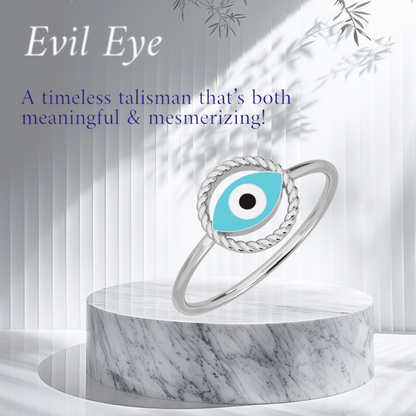 Evil Eye Ring in 925 Sterling Silver – Protection & Elegance in One.