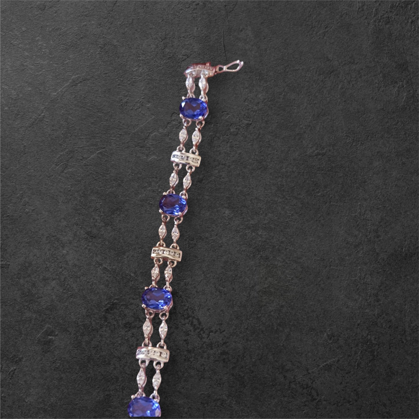 Labmade Sapphire Bracelet ,925 sterling silver Tennis Bracelet for Women