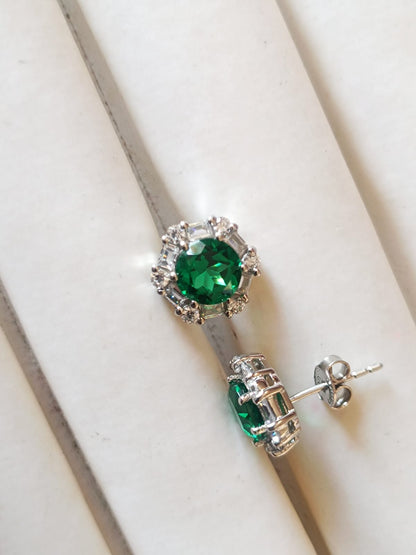 Bold. Elegant. Unique. 💎 Hexagon-shaped studs Earrings in 925 Sterling Silver – Elegant Sapphire, Emerald & Ruby Jewelry for Loving Women