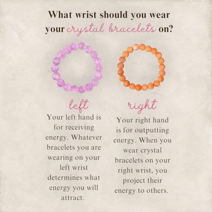 AAA+ Grief Support  Bracelet, Amethyst-Smokey Quartz-Rose quartz beads