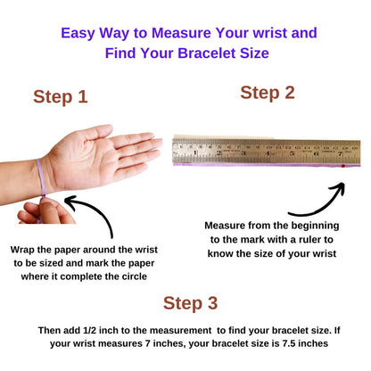 AAA+ Wristband for Stubborn Kids Blue Lace Agate-Amethyst-Rose Quartz-Fluorite