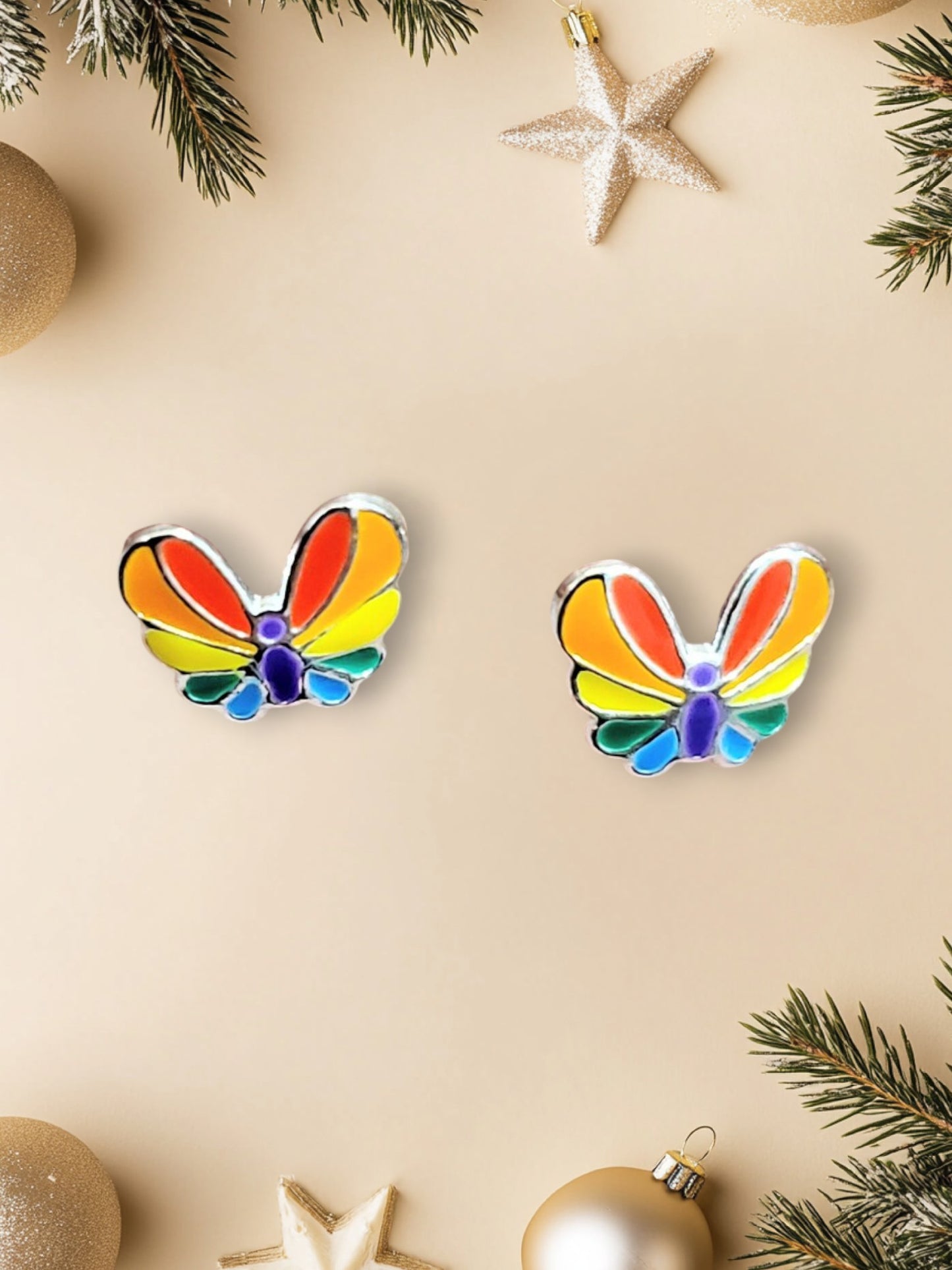 Sterling silver Colorful Butterfly