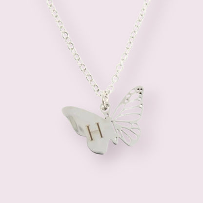 Gold Plated on 925 Sterling Silver Butterfly Pendant  For Women
