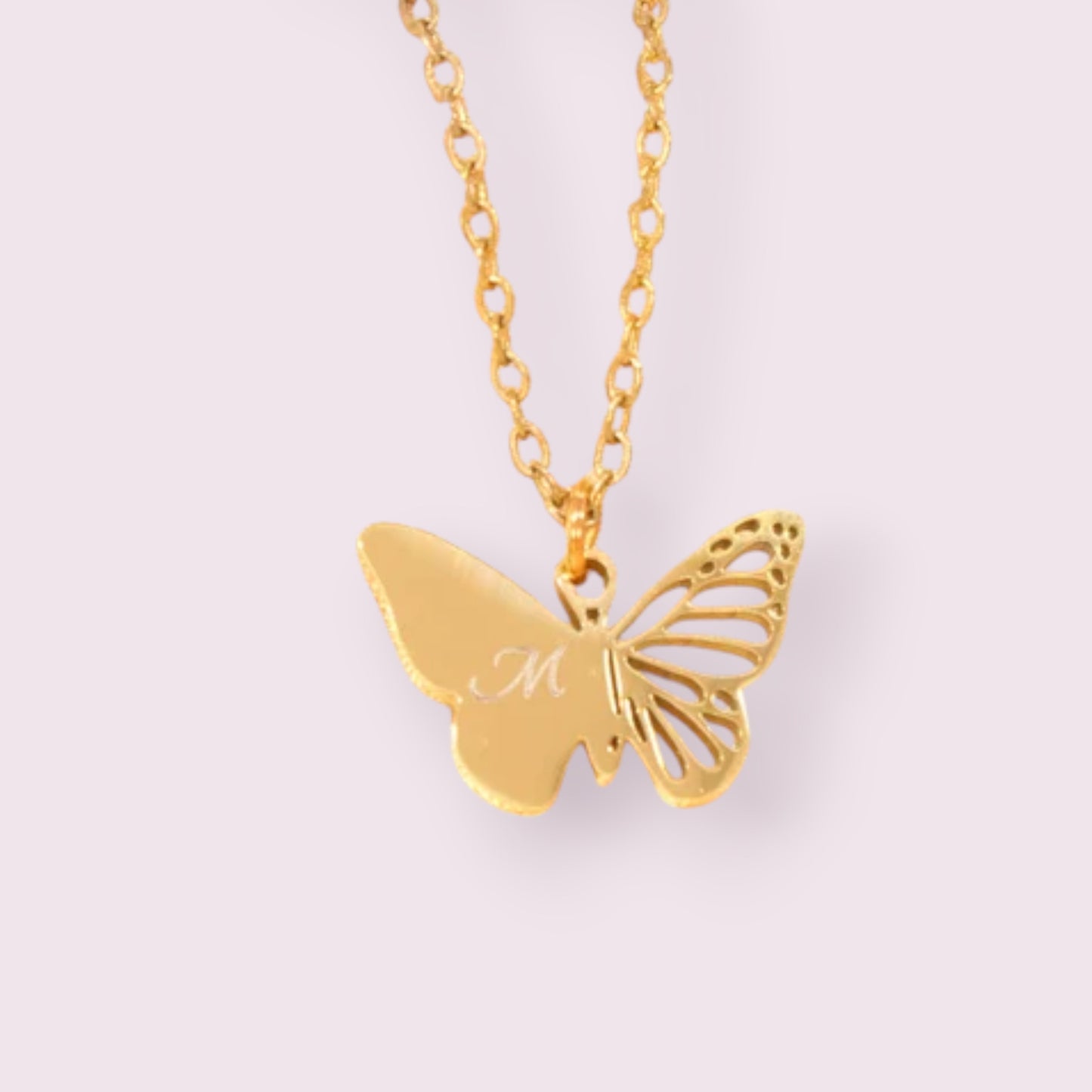 Gold Plated on 925 Sterling Silver Butterfly Pendant  For Women