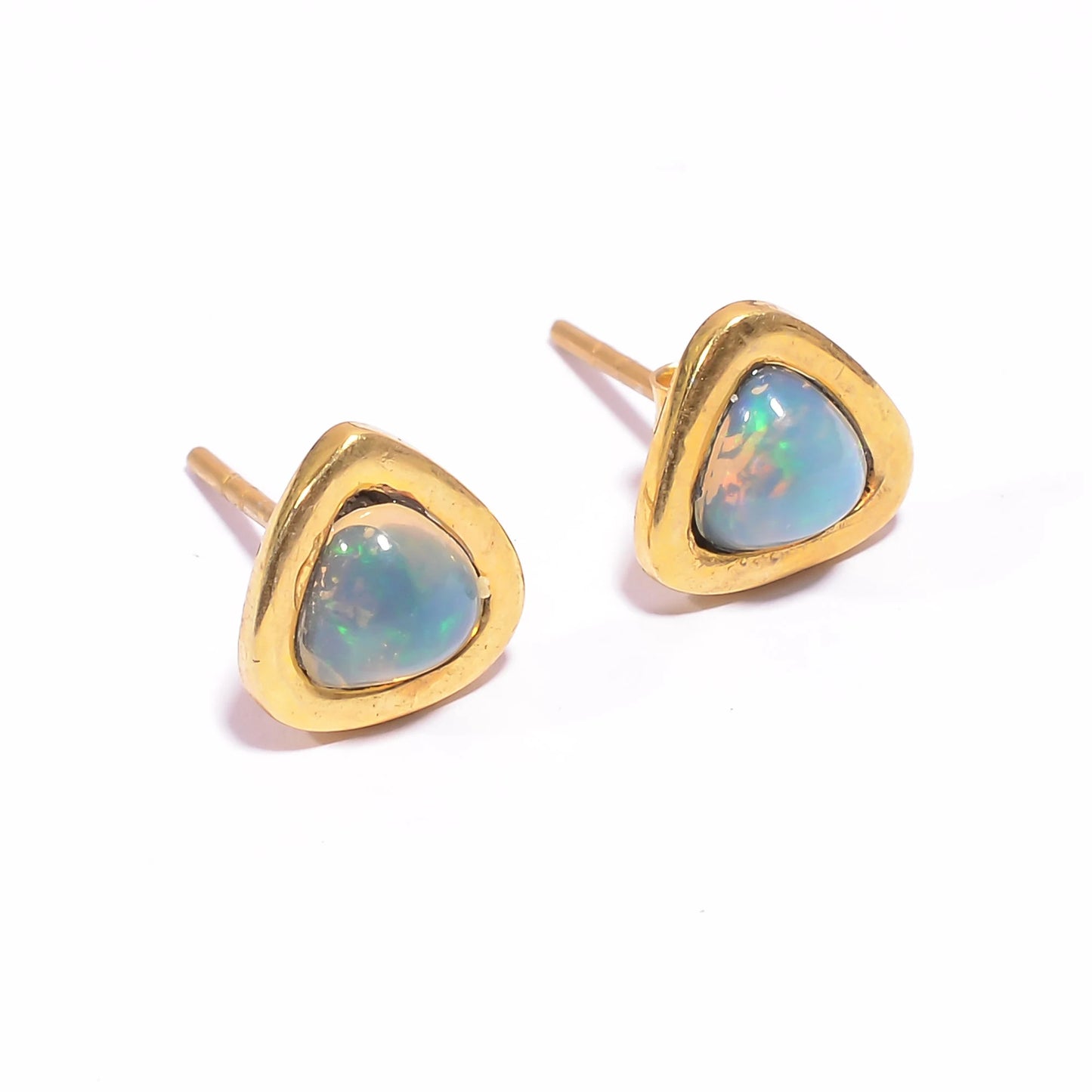 Handmade Natural Ethiopian Opal Earrings