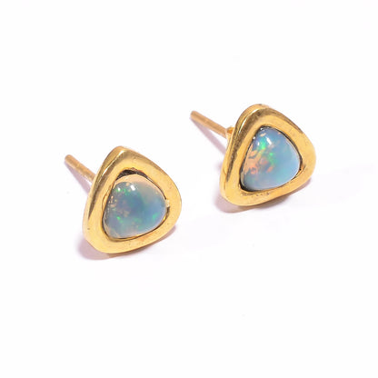 Handmade Natural Ethiopian Opal Earrings