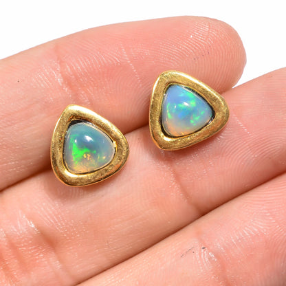 Handmade Natural Ethiopian Opal Earrings