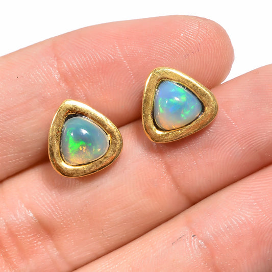 Handmade Natural Ethiopian Opal Earrings